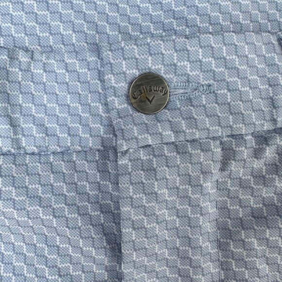 Men's Callaway Stretch Flat Front Golf Short Pale Blue - 30 - Picture 2 of 4